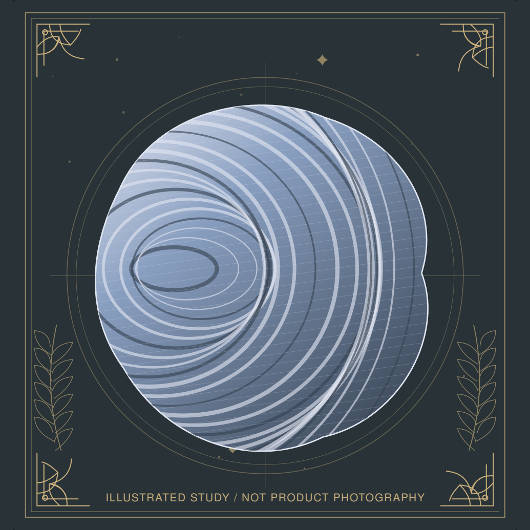 Decorative mineral illustration of Blue Lace Agate.