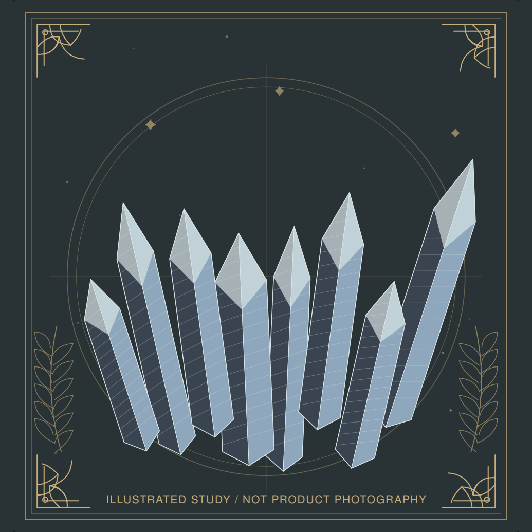 Decorative mineral illustration of Celestine.