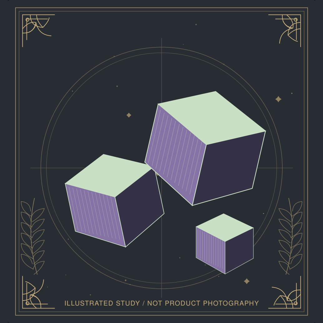 Decorative mineral illustration of Fluorite.
