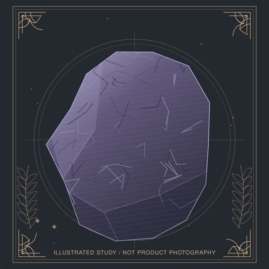 Decorative mineral illustration of Iolite.