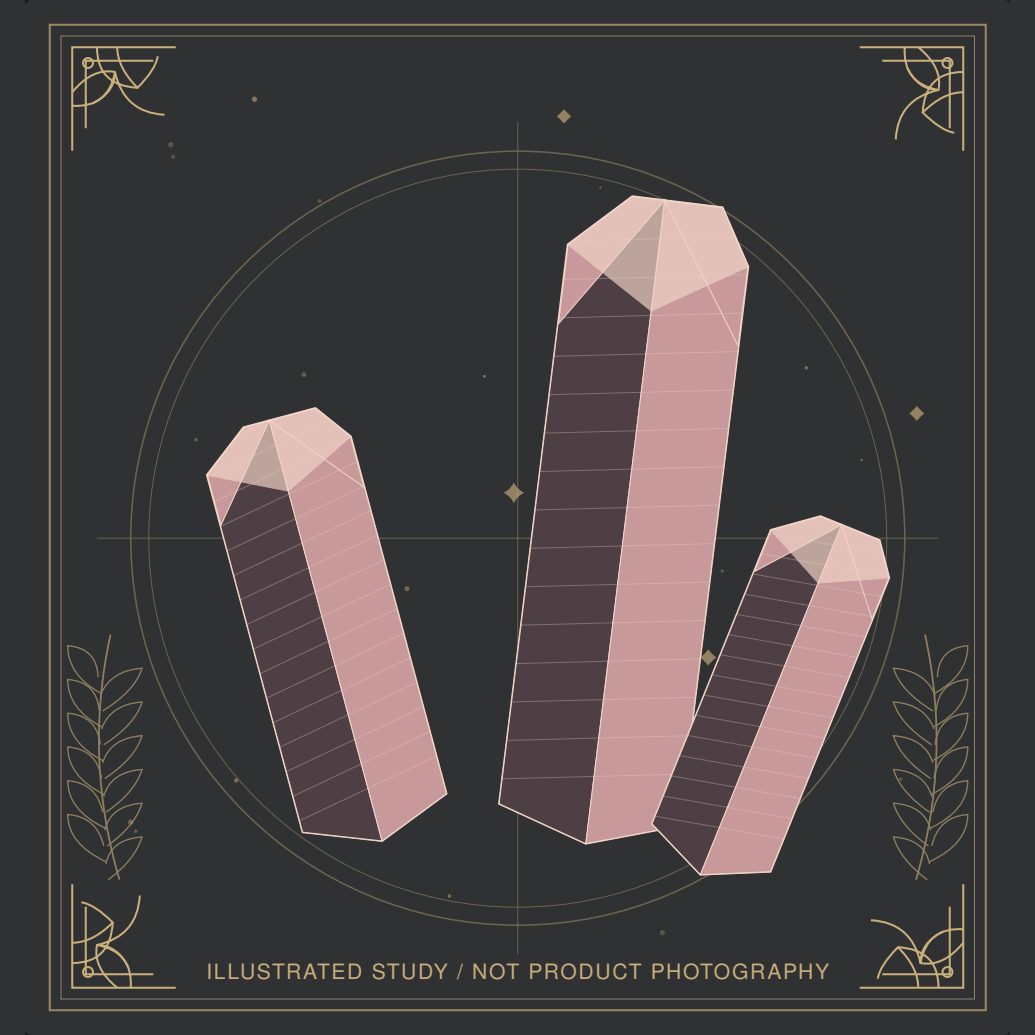 Decorative mineral illustration of Morganite.