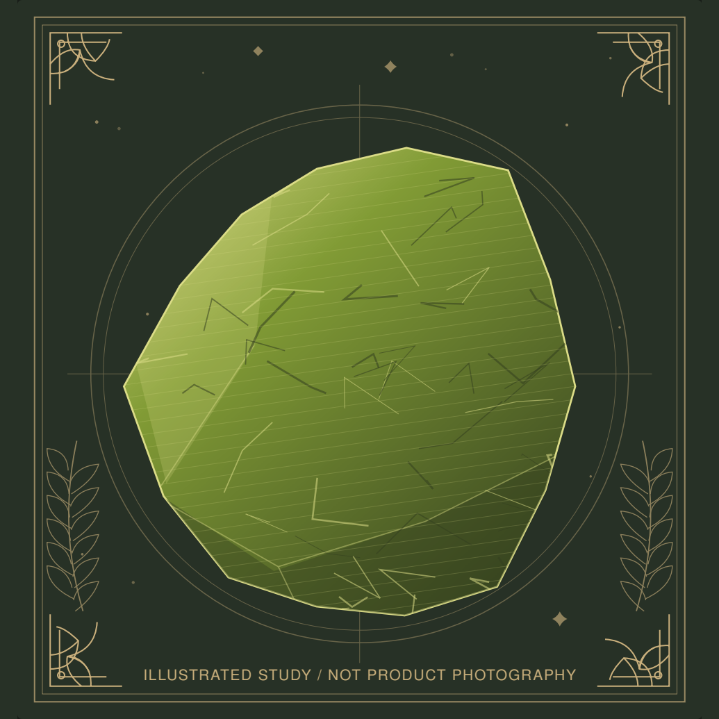 Decorative mineral illustration of Peridot.