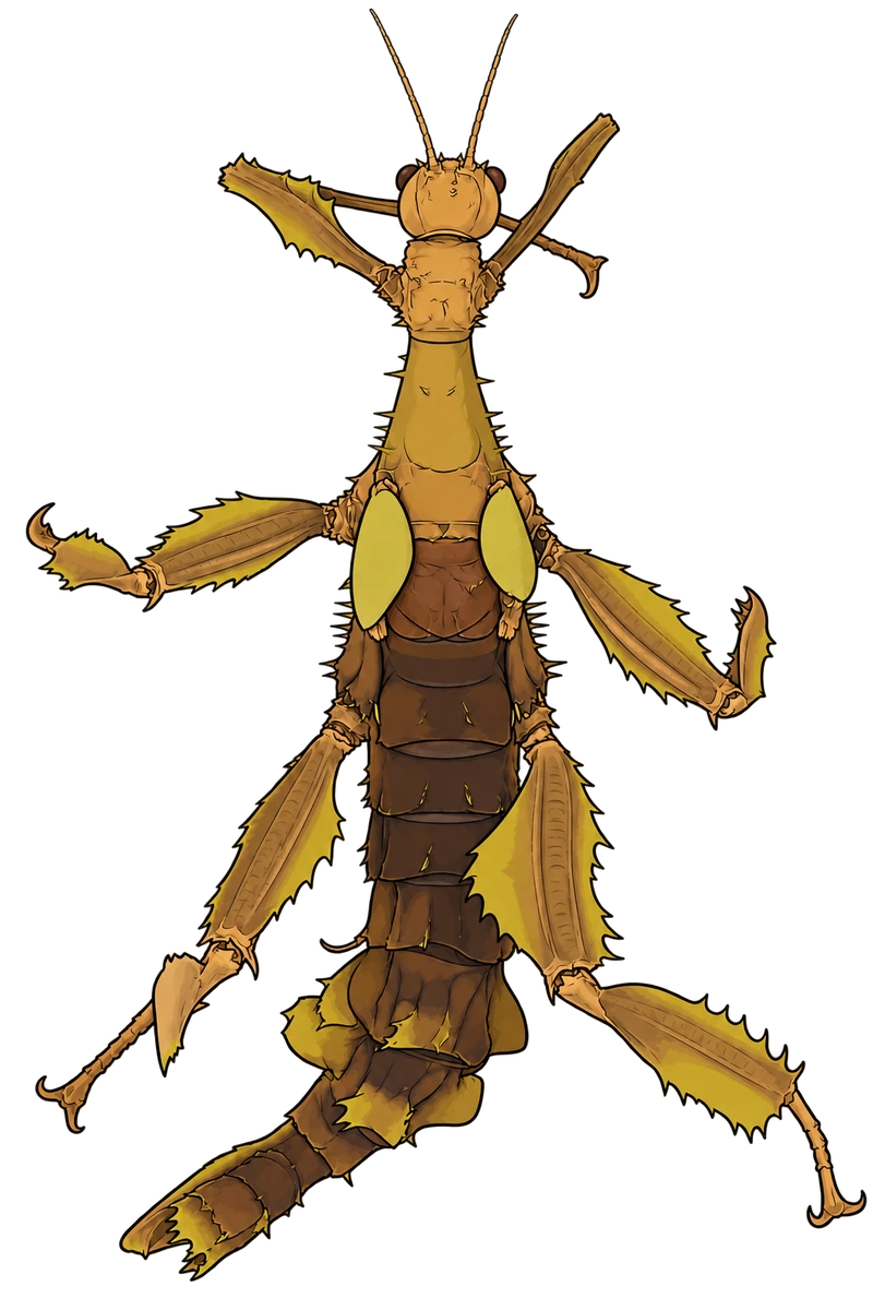 Extatosoma tiaratum, dorsal view