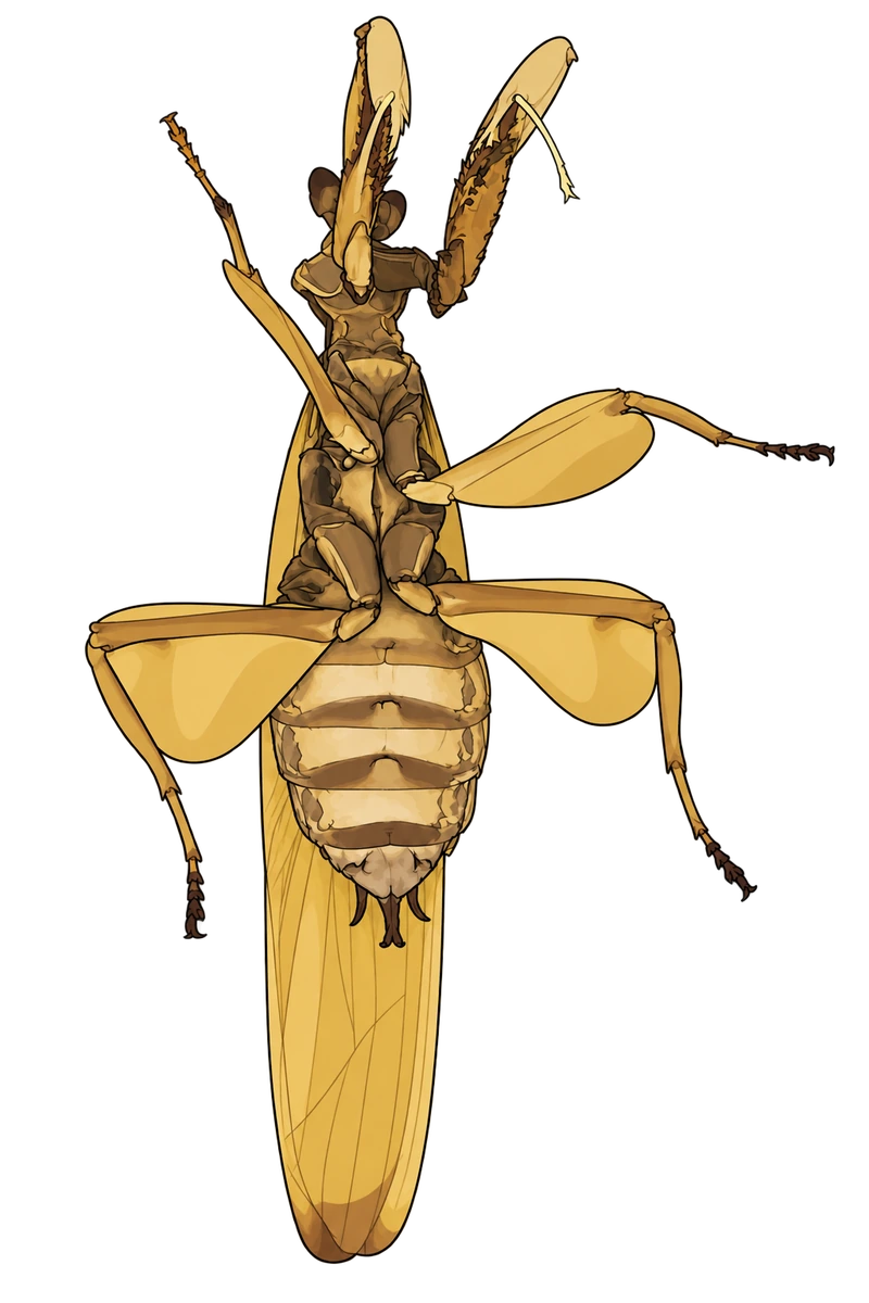 Hymenopus coronatus, ventral view