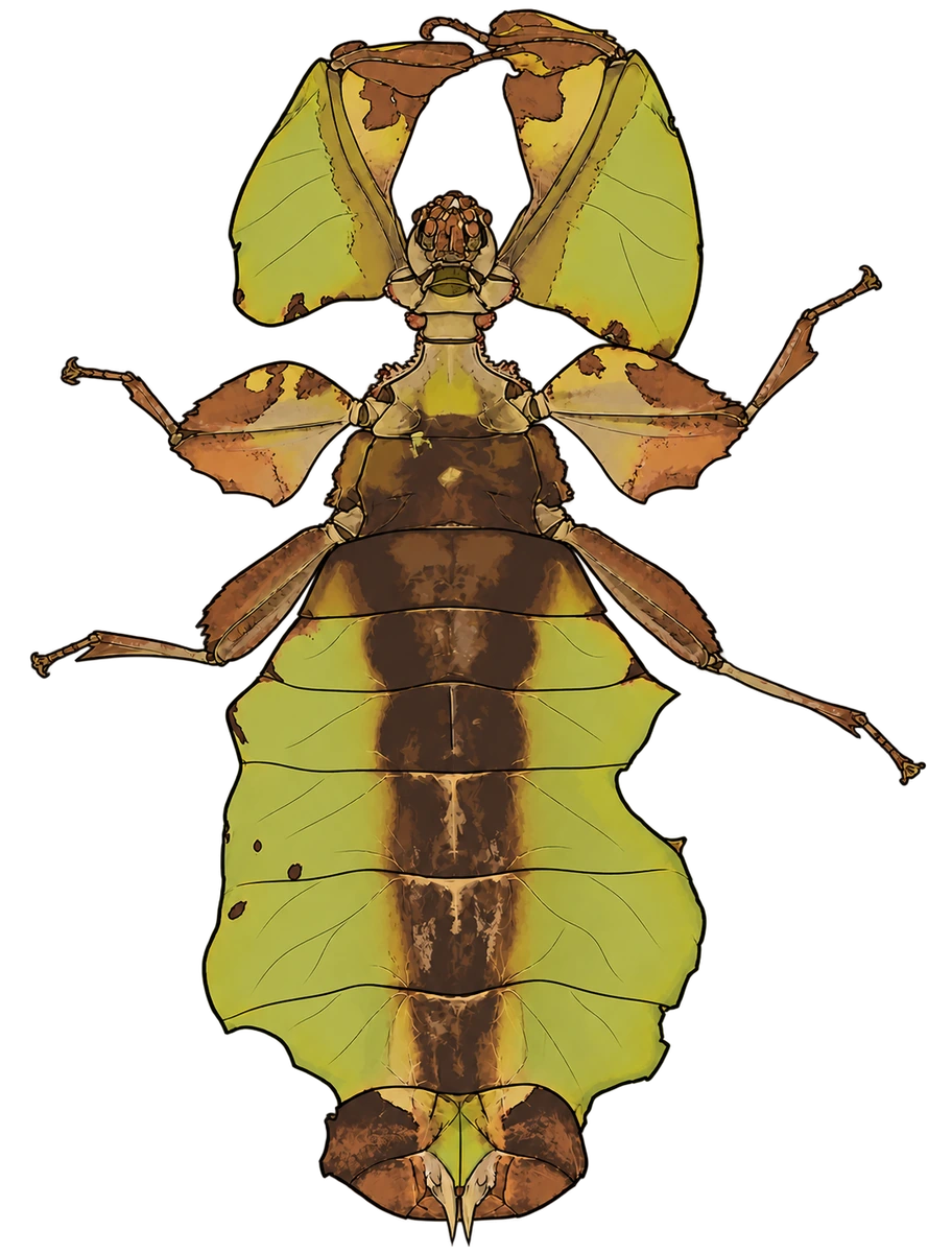 Pulchriphyllium giganteum, ventral view