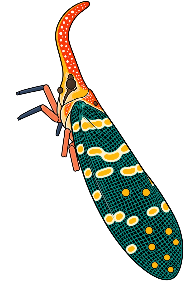 Pyrops candelaria, dorsal view