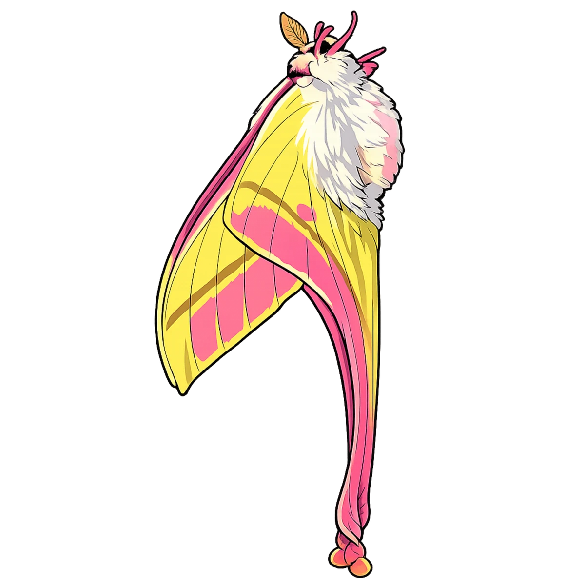 Upward ventral flight study in Scott Schubr’s Actias rhodopneuma artwork.