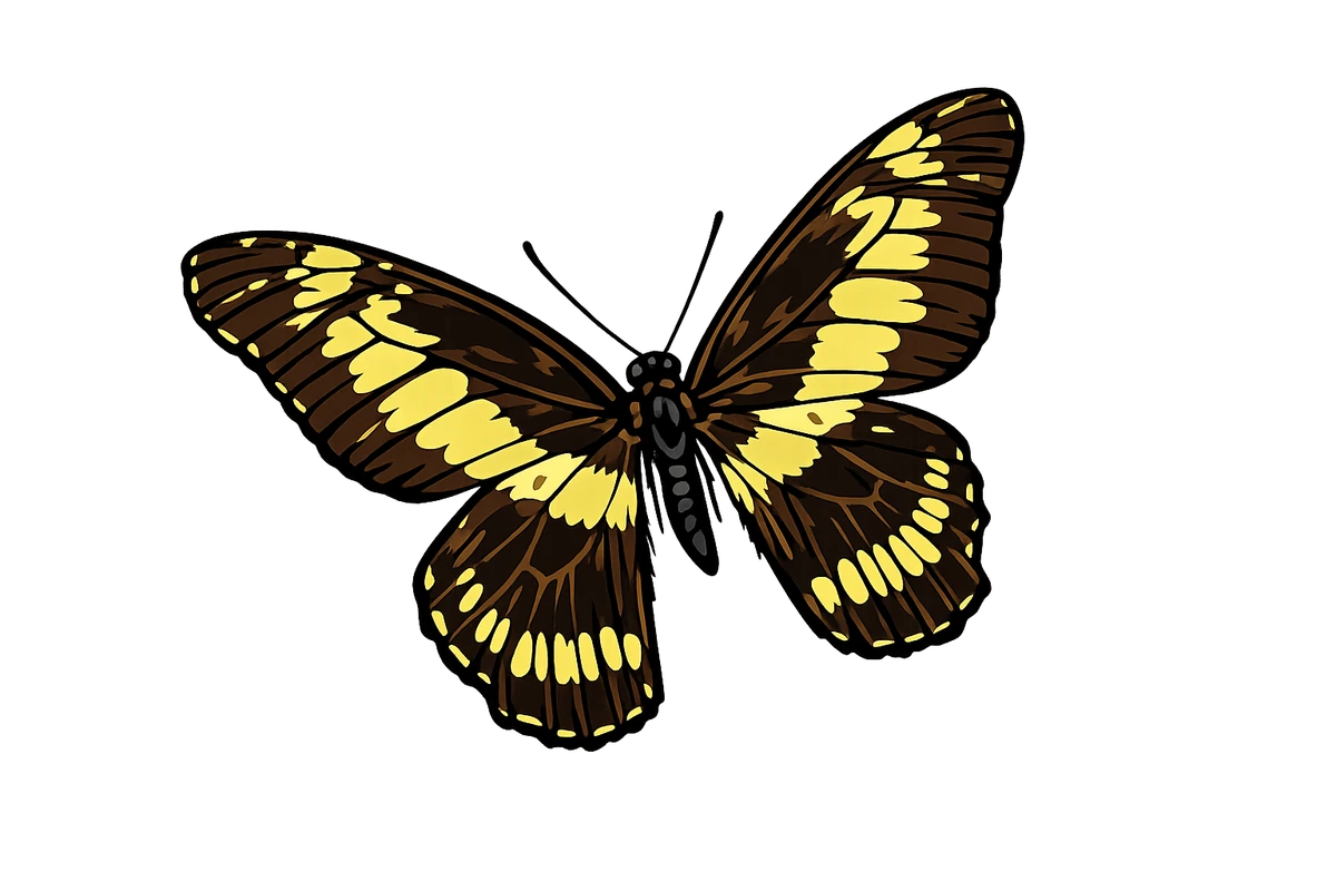 Left-tilted dorsal study in Scott Schubr’s Graphium latreillianus artwork.