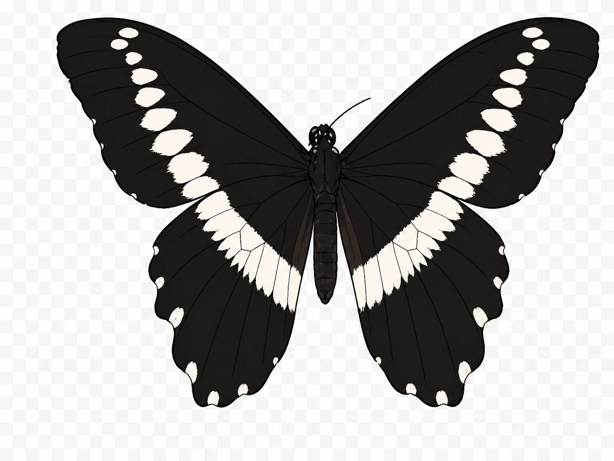 Open-wing dorsal study in Scott Schubr’s Papilio polytes artwork.