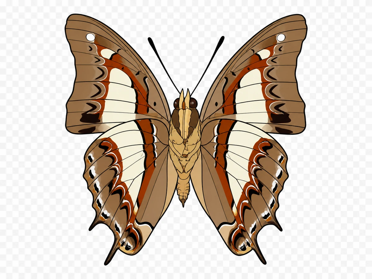 Open-wing ventral study in Scott Schubr’s Polyura athamas artwork.