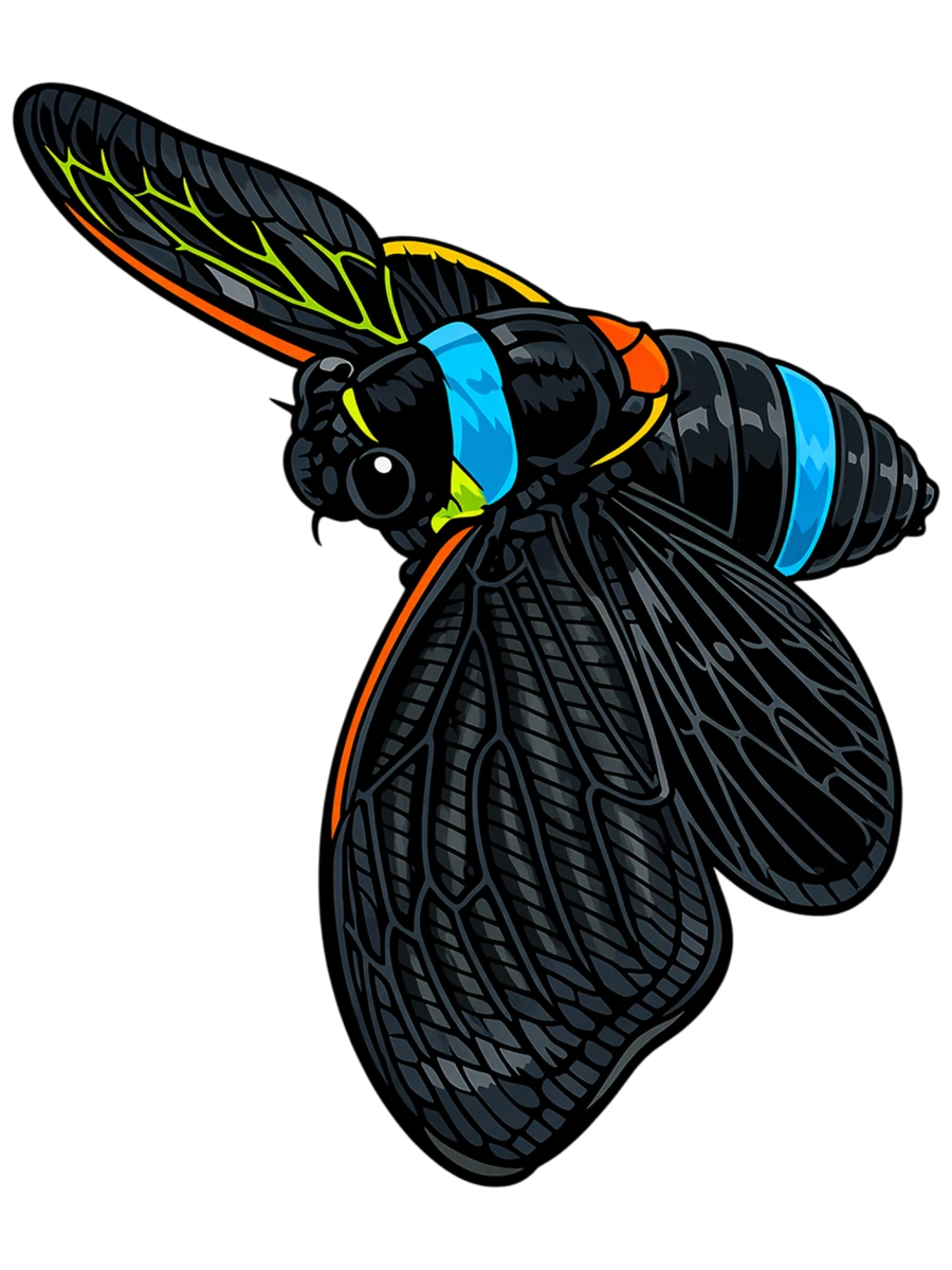 Spread-wing flight study in Scott Schubr’s Tacua speciosa artwork.