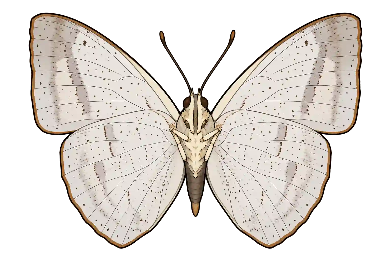 Curetis santana, male ventral view
